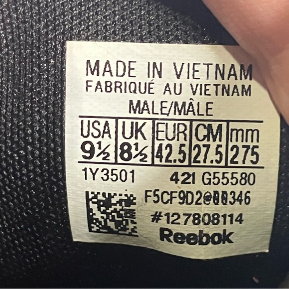 Reebok power lite weight lifting sneakers black silver men’s size 9.5 activewear - Picture 9 of 9